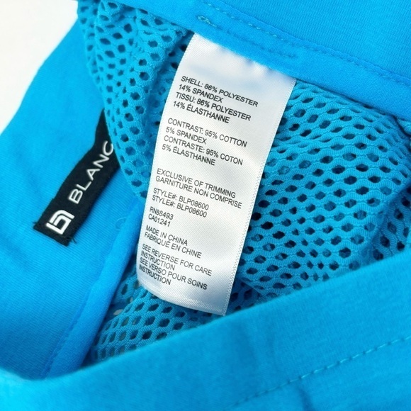 BLANC NOIR Women’s Blue POOLSIDE MESH SHORTS Pull On Drawstring Stretch Size S - Picture 4 of 4